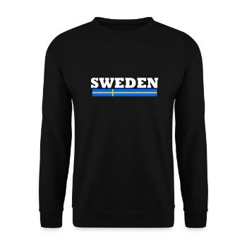 Schweden Flagge - Unisex Pullover - Schwarz - Vorne - Alina (178cm) & Michal (187cm)