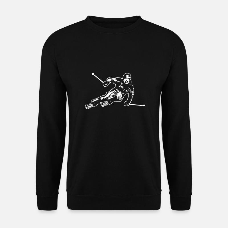 Alpine Ski - Ski - Skifahrer - Skier - Skiurlaub - Unisex Pullover - Schwarz