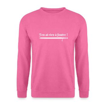 j en ai rien à foutre (blanc) - Sweat-shirt Unisexe - rose - Devant