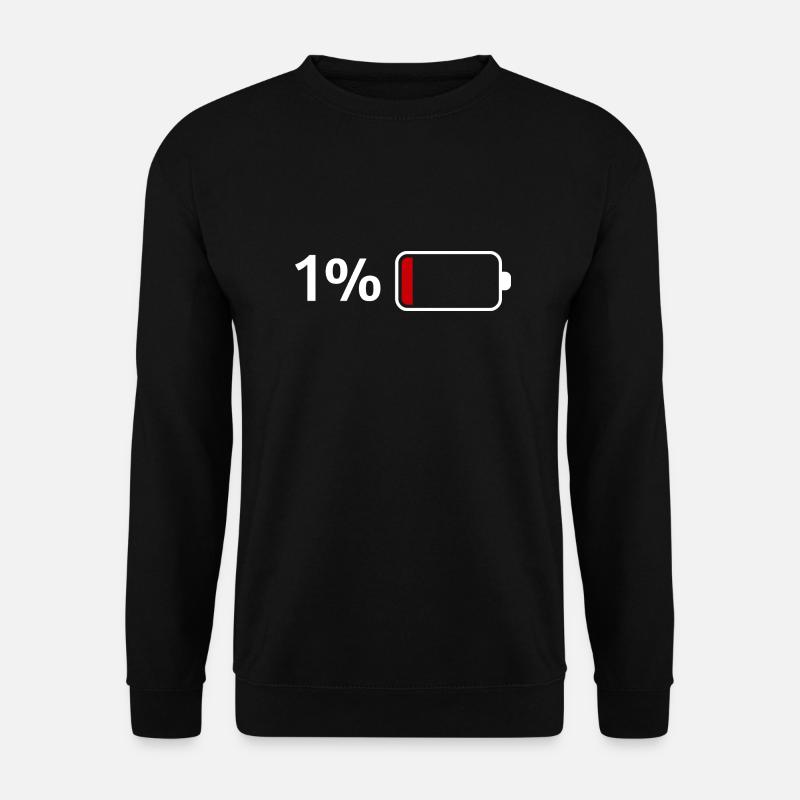Schwache Batterie - Unisex Pullover - Schwarz