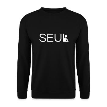 seul original cadeau - Sweat-shirt Unisexe - noir - Devant - Alina (178cm) & Michal (187cm)