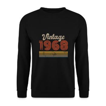 Birthday Vintage 1968 Limited Edition - 1968 - Unisex Sweatshirt - black - Front - Alina (178cm) & Michal (187cm)