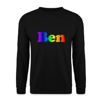 Ben - Unisex Pullover - Schwarz - Vorne - Alina (178cm) & Michal (187cm)