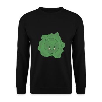 Salat Gemüse Kostüm Fasching Karneval Partnershirt - Unisex Pullover - Schwarz - Vorne - Alina (178cm) & Michal (187cm)
