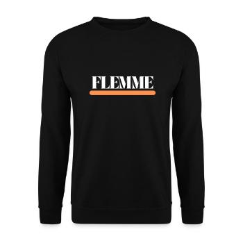 "FLEMME"- Hoodie - Sweat-shirt Unisexe - noir - Devant - Alina (178cm) & Michal (187cm)