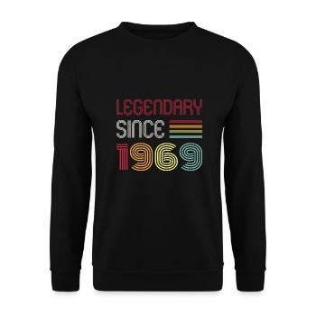 Birthday Legendary Since 1969 - Unisex Pullover - Schwarz - Vorne - Alina (178cm) & Michal (187cm)
