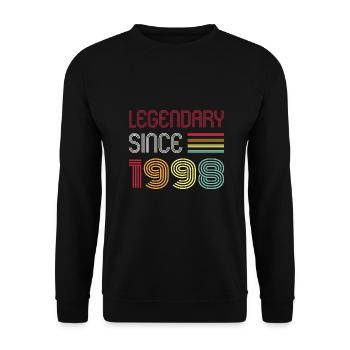 Birthday Legendary Since 1998 - Unisex Sweatshirt - black - Front - Alina (178cm) & Michal (187cm)