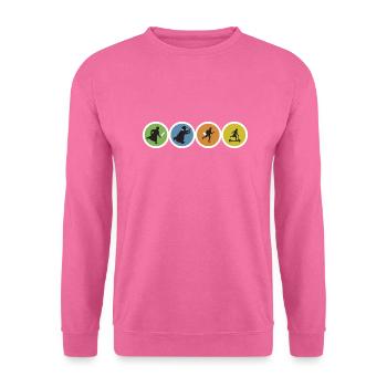 lustige Aufkleber in der Bim, Straßenbahn, Tramway - Unisex Pullover - Pink - Vorne