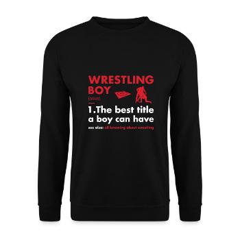 Sport Boy Définition Lutte - Sweat-shirt Unisexe - noir - Devant - Alina (178cm) & Michal (187cm)