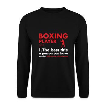 Sport Fighter Definition Boxing - Unisex Sweatshirt - black - Front - Alina (178cm) & Michal (187cm)