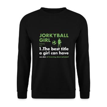 Sport Girl Definition Jorkyball - Unisex Sweatshirt - black - Front - Alina (178cm) & Michal (187cm)