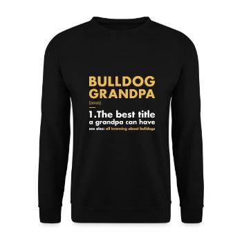 Définition de grand-père bouledogue - Sweat-shirt Unisexe - noir - Devant - Alina (178cm) & Michal (187cm)