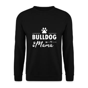 Bulldog Mama - Unisex Sweatshirt - black - Front - Alina (178cm) & Michal (187cm)