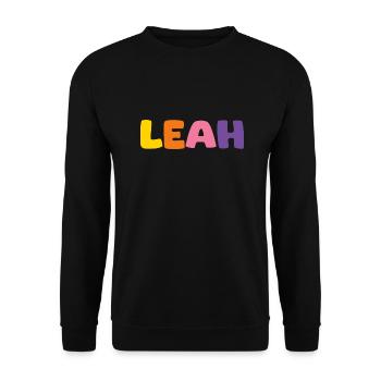 Nom - Leah - Sweat-shirt Unisexe - noir - Devant - Alina (178cm) & Michal (187cm)