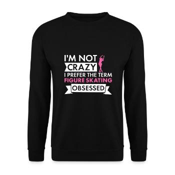 Sport Je ne suis pas fou de patinage artistique - Sweat-shirt Unisexe - noir - Devant - Alina (178cm) & Michal (187cm)