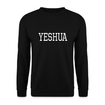 Jesus Yeshua Gift - Unisex Sweatshirt - black - Front - Alina (178cm) & Michal (187cm)