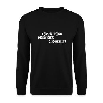 Remote Control TV Night Ransom Note - Unisex Pullover - Schwarz - Vorne - Alina (178cm) & Michal (187cm)