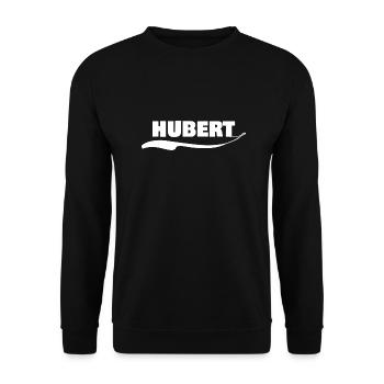 First name hubert - Unisex Sweatshirt - black - Front - Alina (178cm) & Michal (187cm)