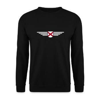 Alabama Fan T-Shirt – USA-Style - Unisex Pullover - Schwarz - Vorne - Alina (178cm) & Michal (187cm)