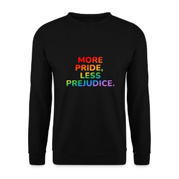 More Pride Less Prejudice - LGBT pride month - Unisex Sweatshirt - black - Front - Alina (178cm) & Michal (187cm)