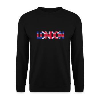 London - Unisex Pullover - Schwarz - Vorne - Alina (178cm) & Michal (187cm)