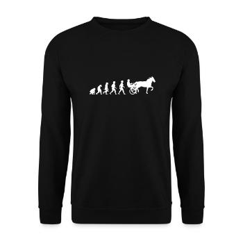 Evolution Trabrennsport Pferderennsport Pferde - Unisex Pullover - Schwarz - Vorne - Alina (178cm) & Michal (187cm)
