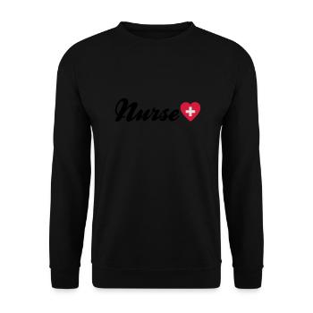nurse - Sweat-shirt Unisexe - noir - Devant - Alina (178cm) & Michal (187cm)