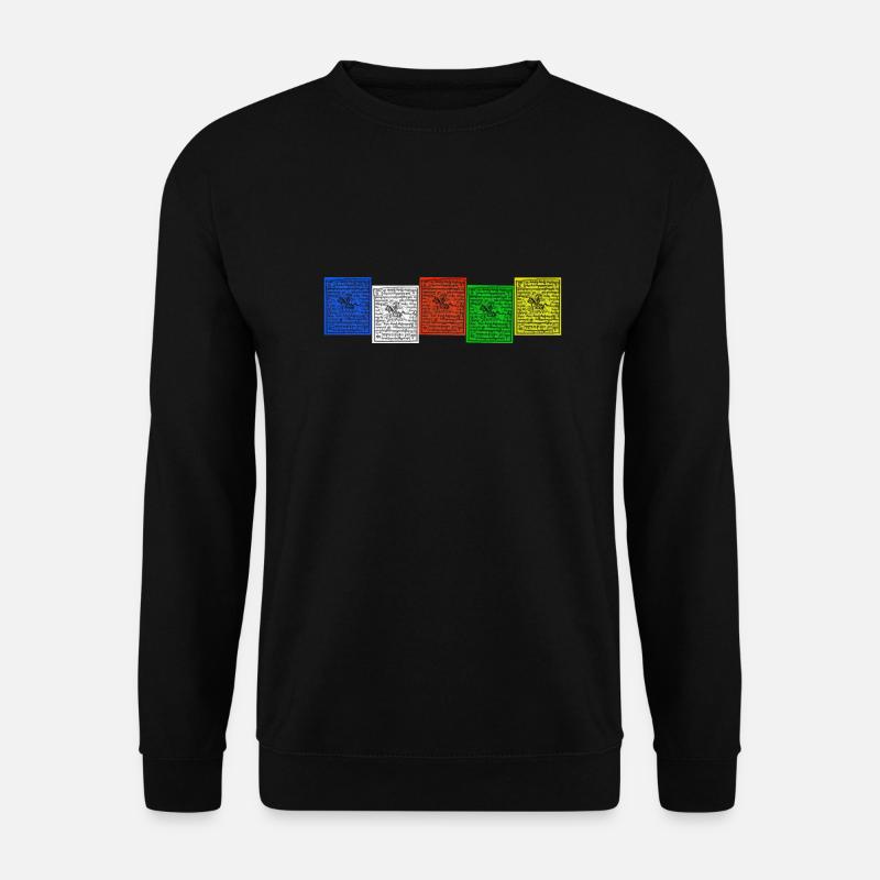 Nepal,Gebetsfahnen - Unisex Pullover - Schwarz