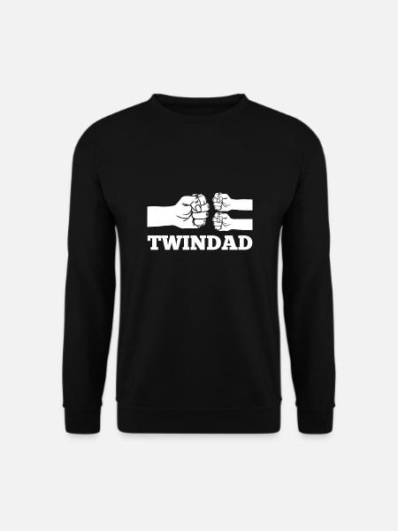 Twin Dad Father Father's Day Fist Saying - Unisex Sweatshirt - black