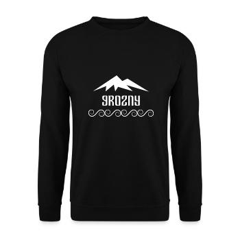 Grozny Gift Chechen Chechnya Dagestan - Unisex Sweatshirt - black - Front - Alina (178cm) & Michal (187cm)
