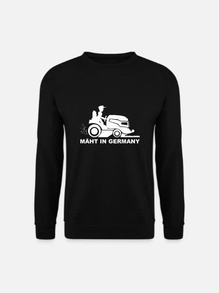 MÄHT IN GERMANY Rasenmäher Rasenmähen - Unisex Pullover - Schwarz