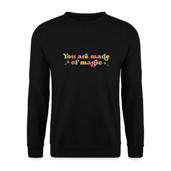 Vous êtes fait de magie - Sweat-shirt Unisexe - noir - Devant - Alina (178cm) & Michal (187cm)