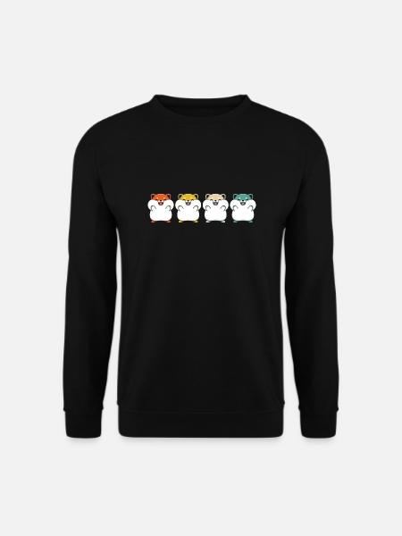Hamster Lover vintage Retro für Kinder - Unisex Pullover - Schwarz
