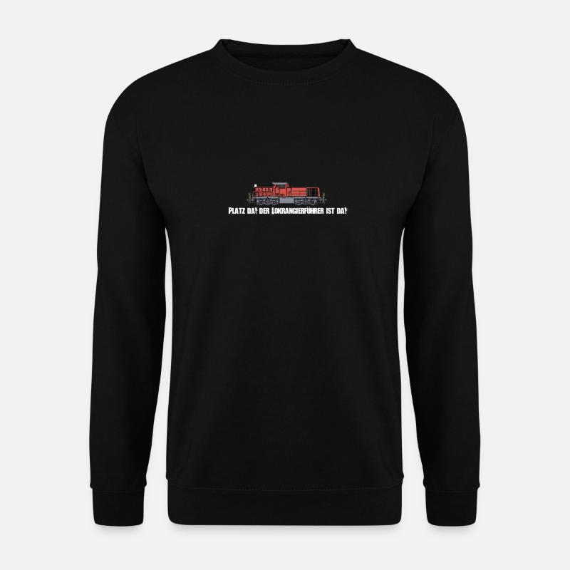 V90 Platz da der Lokrangierführer ist da Lokführer - Unisex Pullover - Schwarz