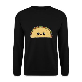 Taco Cuisine Mexicaine Mexique Kawaii Enfant Sucré - Sweat-shirt Unisexe - noir - Devant - Alina (178cm) & Michal (187cm)