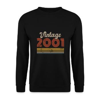 Geburtstag Vintage 2001 Limited Edition - 2001 - Unisex Pullover - Schwarz - Vorne - Alina (178cm) & Michal (187cm)
