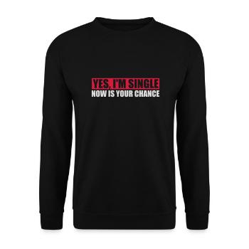 single now your chance - Unisex Pullover - Schwarz - Vorne - Alina (178cm) & Michal (187cm)