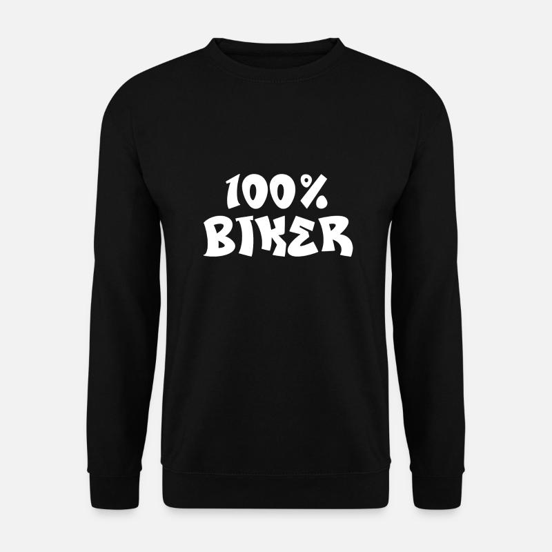 100% biker - Unisex Sweatshirt - black
