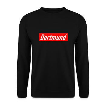 Dortmund - Slogan - Deutschland - Germany - Unisex Pullover - Schwarz - Vorne - Alina (178cm) & Michal (187cm)