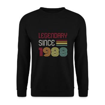 Birthday Legendary Since 1988 - Unisex Sweatshirt - black - Front - Alina (178cm) & Michal (187cm)