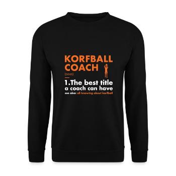 Sport Coach Definition Korfball - Unisex Sweatshirt - black - Front - Alina (178cm) & Michal (187cm)
