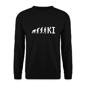 Informatik Evolution Geschenk - Unisex Pullover - Schwarz - Vorne - Alina (178cm) & Michal (187cm)