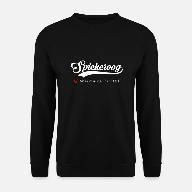 Spiekeroog Koordinaten - Unisex Pullover - Schwarz