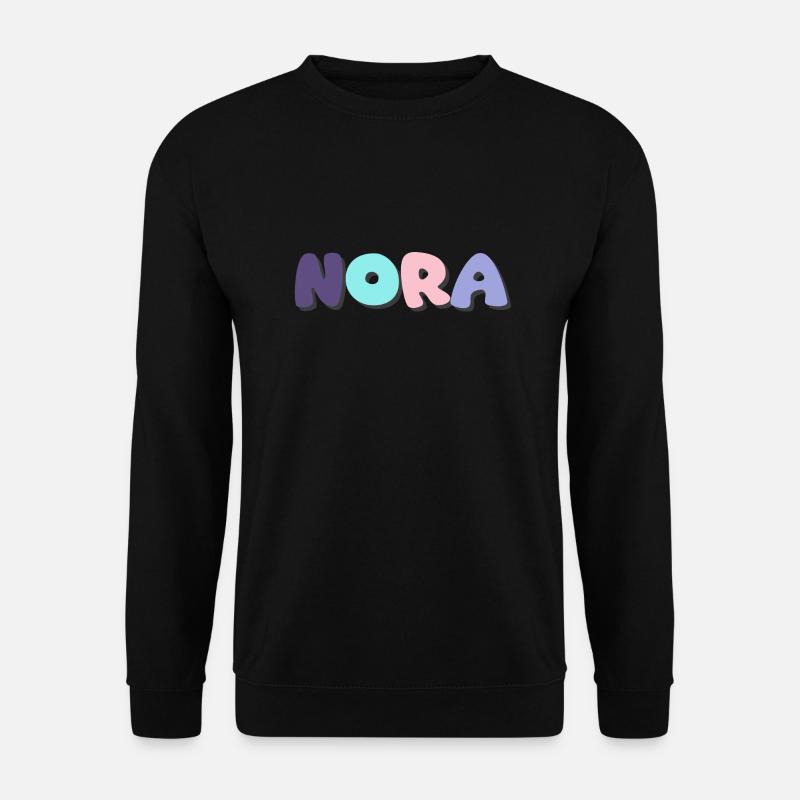 Name - Nora - Unisex Pullover - Schwarz
