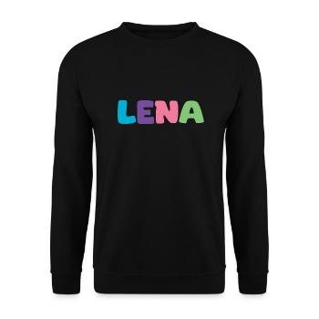 Nom - Lena - Sweat-shirt Unisexe - noir - Devant - Alina (178cm) & Michal (187cm)