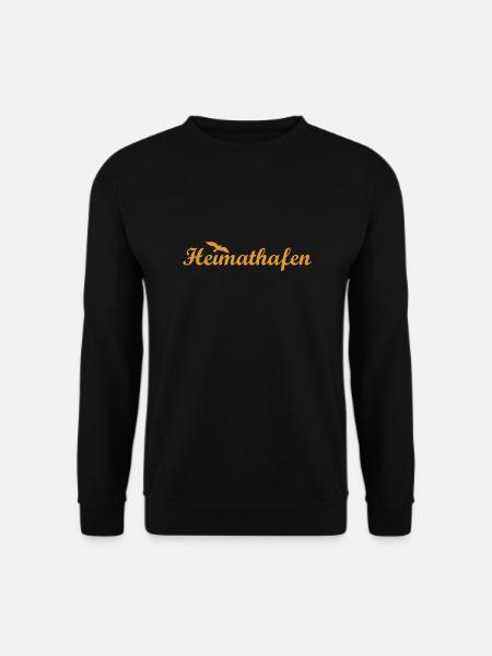Heimathafen - Küste - Nordsee - Ostsee Strand Möwe - Unisex Pullover - Schwarz