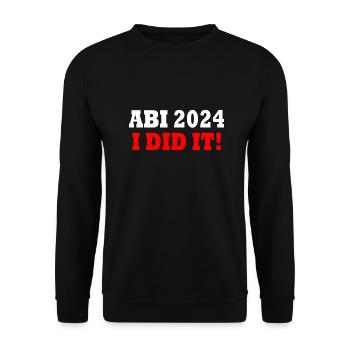 Abi 2024 - Unisex Pullover - Schwarz - Vorne - Alina (178cm) & Michal (187cm)