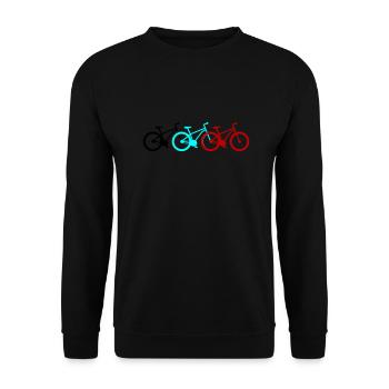 Fahrrad Bike Fahrräder - Unisex Pullover - Schwarz - Vorne - Alina (178cm) & Michal (187cm)
