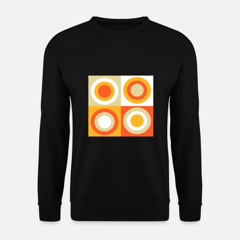 70er Jahre Muster Retro Geschenk - Unisex Pullover - Schwarz