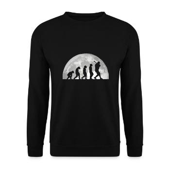 Baseballspieler Evolution Baseball - Unisex Pullover - Schwarz - Vorne - Alina (178cm) & Michal (187cm)